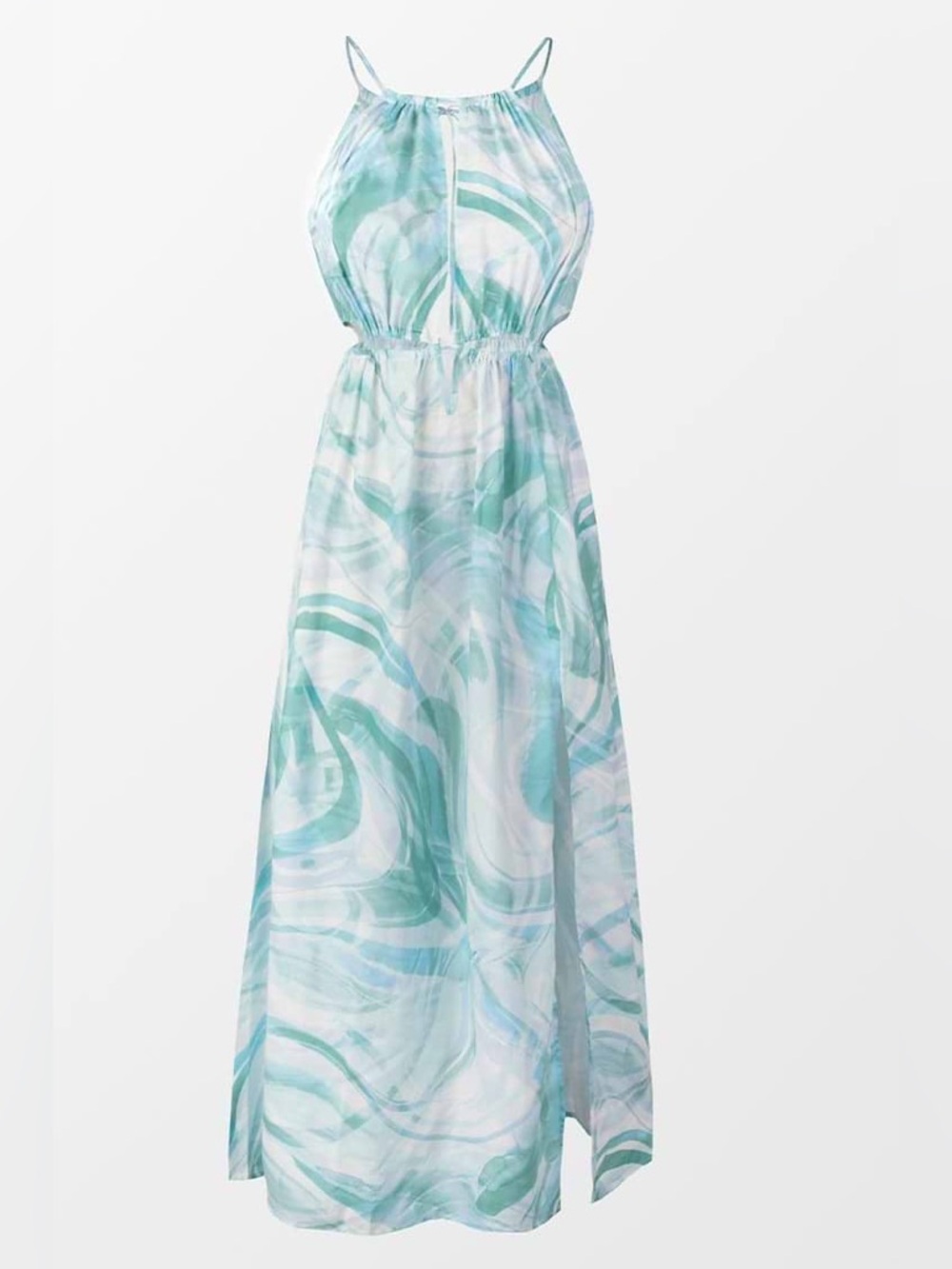 Cupshe Taryn Marble Print Elastic Cut-out Waist Dress